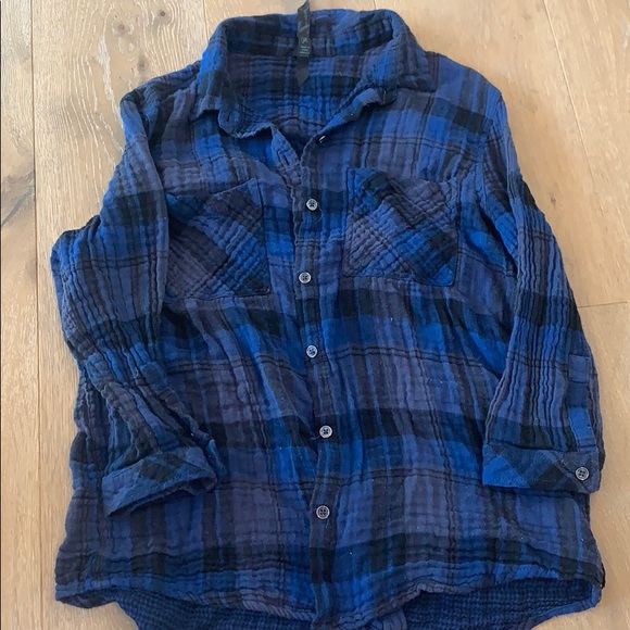 black and blue plaid shirt - Picture 1 of 1